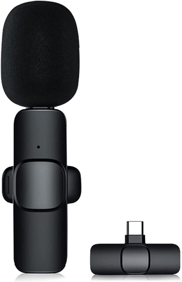Microfone Sem Fio Transmissor Receptor De Lapela Para Android Tipo c - Imagem 6